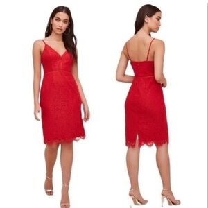 ASTR the Label Red Lace Dress NWOT